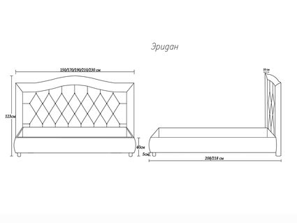 Кровать Димакс Эридан Кварц с подъемным механизмом 180х200
