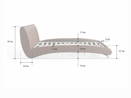 Кровать Сонум Verona Кашемир Бежевый 140х200