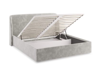 Кровать Сонум Nicole Микровелюр Светло-серый (с подъемным механизмом) 90х200