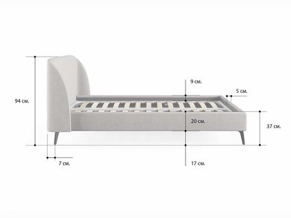 Кровать Сонум Rosa Экокожа Белая 120х190