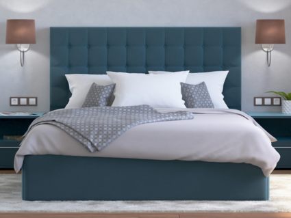 Кровать Lonax Аврора велюр Dolly-17 (с основанием) 120х195