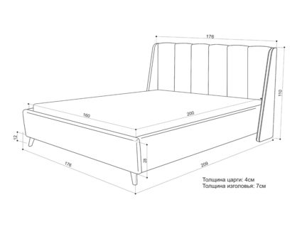 Кровать Sontelle Style Skordia Luxa Milk