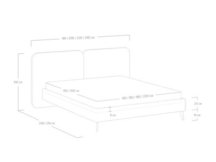 Кровать Сонум Brooklyn Рогожка Зелёный