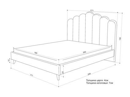 Кровать Sontelle Style Lixano Velutto 20 90х200