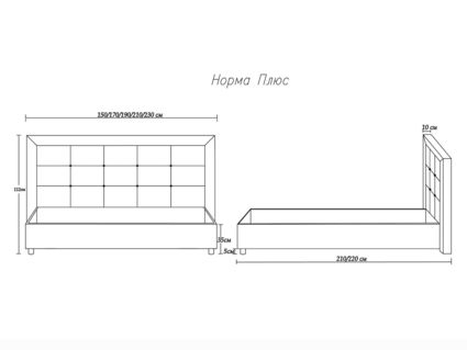 Кровать Димакс Норма + Агат с подъемным механизмом 160х190