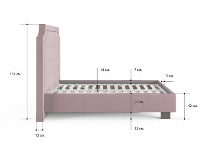 Кровать Сонум Elysium Экокожа Белая (с подъемным механизмом) 140х190
